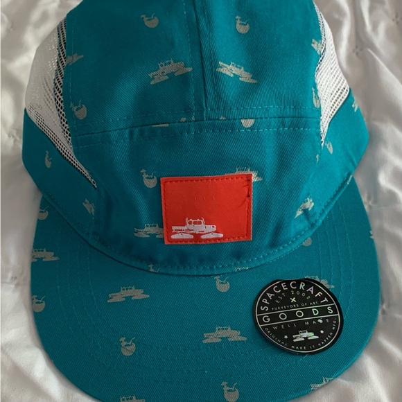 Teal and White Spacecraft Cap - Picture 1 of 2